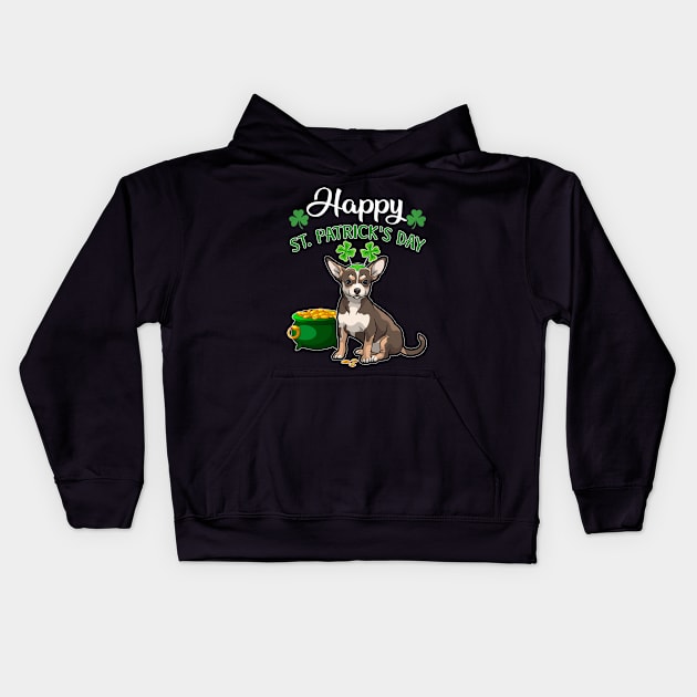 Happy St Patrick_s Day For Chihuahua Lovers T shir Kids Hoodie by TeeLovely